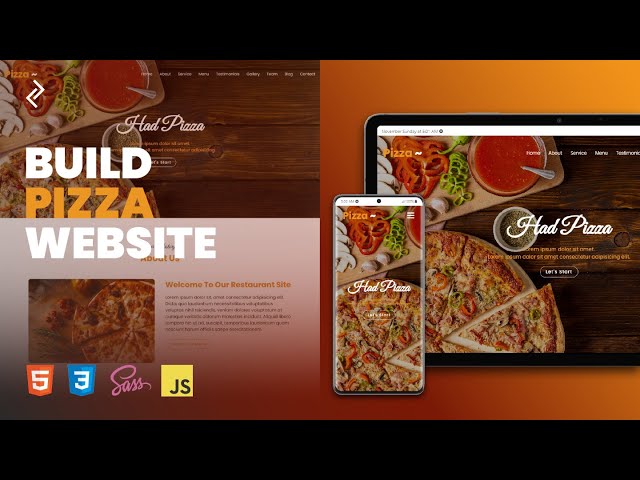 Create a Pizza Website Responsive (HTML, CSS, Java Script) #1