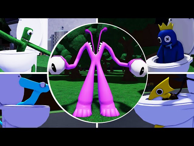 Pink Monster + Skibidi Toilet Rainbow Friends Chapter 3 Concept morphs