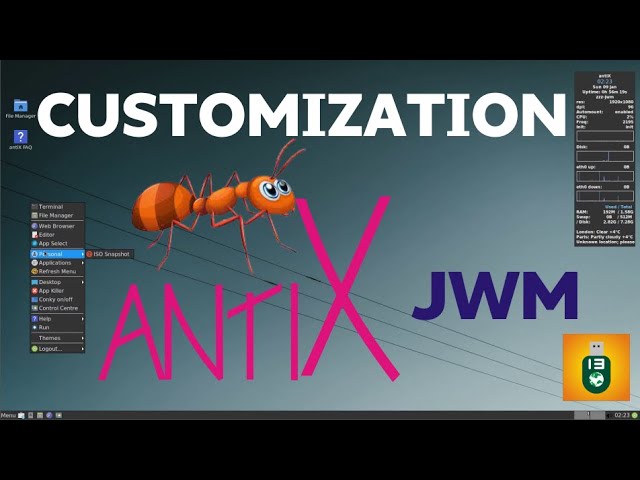 Antix 21 at work |JWM customization