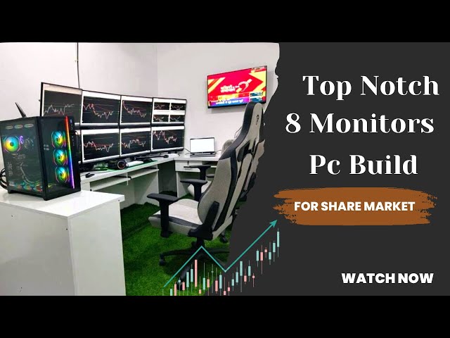 8 Screen Stock Trading PC Build in Maharashtra | Dual GPU Build 🔥