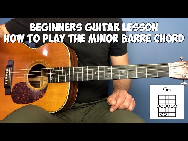 Beginners guitar lesson - How to play the minor barre chord