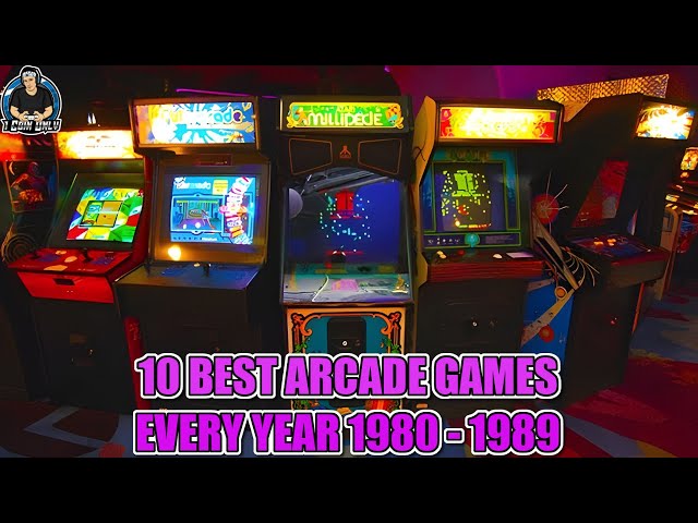 Top 10 Arcades Games Every Year From 1980-1989 (100 Games)