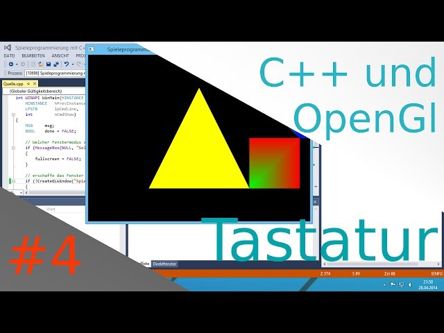 Spieleprogrammierung mit c++ und opengl part4: Tastatureingaben