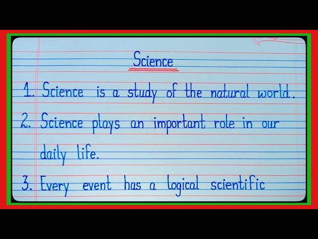 10 Lines On Science/Essay On Science/10 Lines Essay On Science/Essay On Science In English/Science