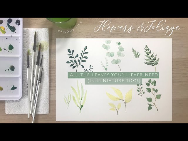 All the watercolour leaves you'll ever need (in miniature too!)