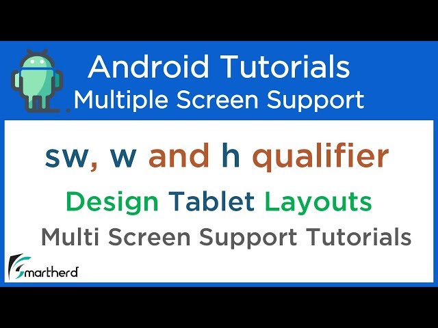What are SW, W and H screen configuration qualifiers for supporting multi Android screens? #2.3