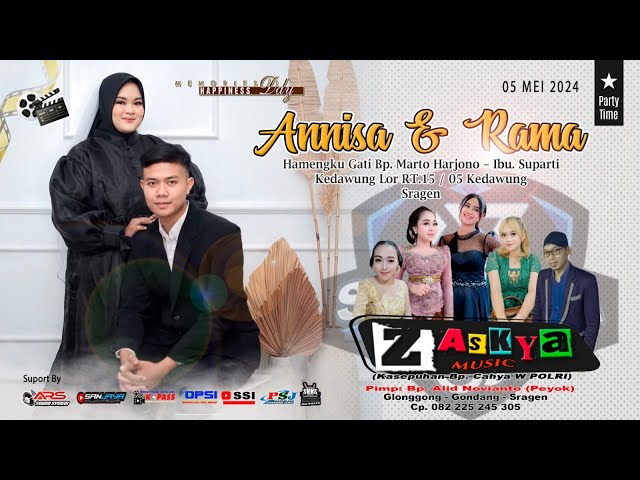 Live ZASKYA MUSIC - Pernikahan " ANNISA & RAMA " ARS JILID 4 || SANJAYA - Kedawung Lor 05 Mei 2024