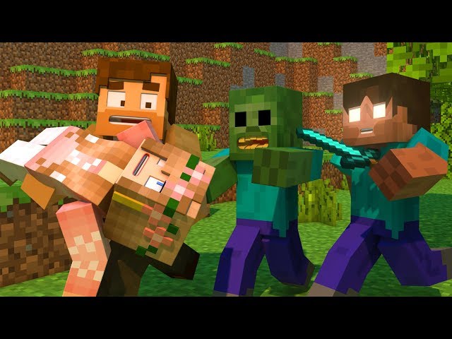Minecraft TRY NOT TO LAUGH or GRIN Challenge (Minecraft Animation Funny Moments)