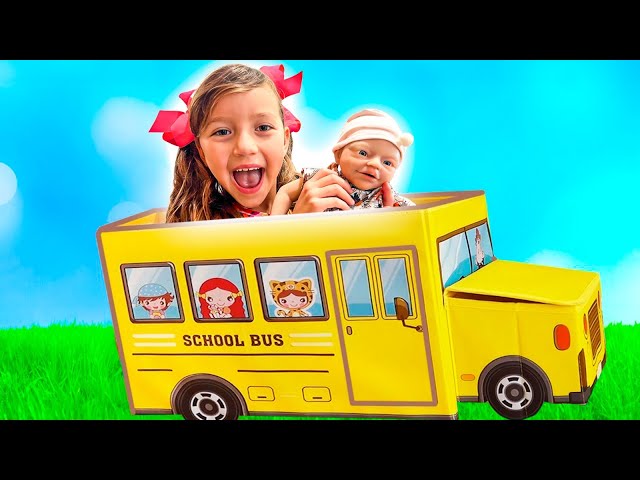 The Wheels on The Bus Song | Alba and Juli  Nursery Rhymes & Kids Songs