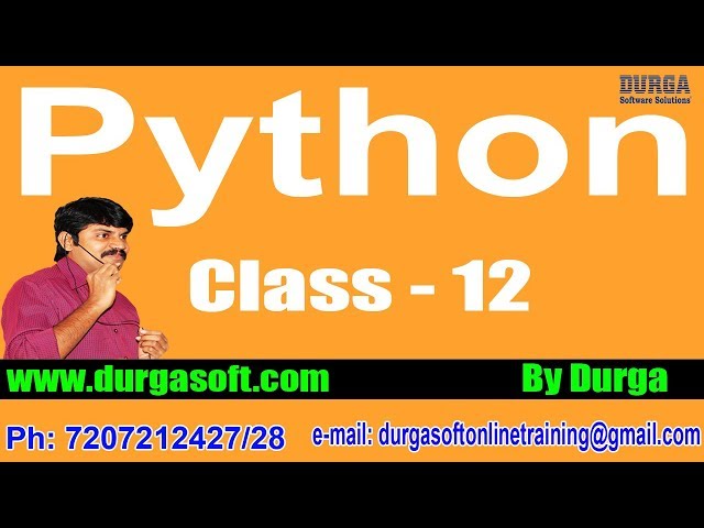 Learn Python Programming Tutorial Online Training by Durga Sir On 17-04-2018 @ 6PM