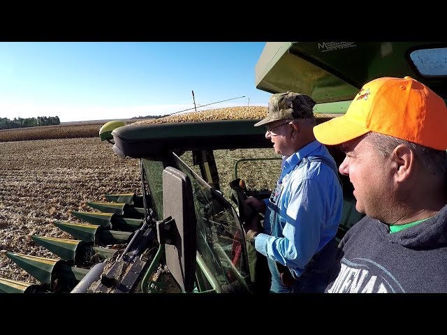 Ride along with Tim's dad. Corn Harvest.  John Deere 9770 STS Combine, 8335R Tractor