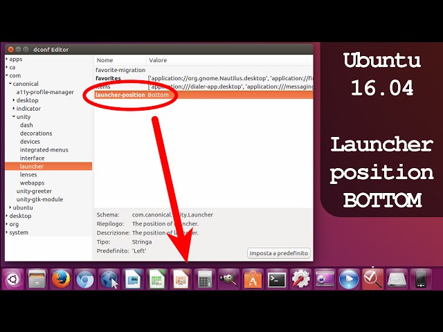 Ubuntu 16.04 LTS How to Move Launcher Bar to Bottom - The Easy Solution