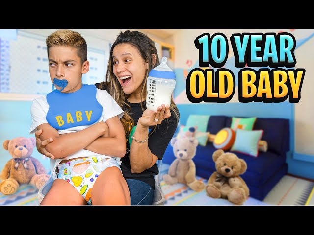 TREATING our 10 Year old SON like a BABY To See His Reaction! 😂 | The Royalty Family