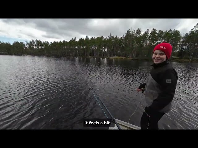 9 Year Old Boy Testing Fly Fishing for a  Big Rainbow On Fly Fishing