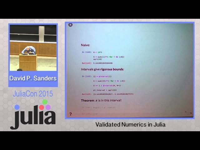 David Sanders: Validated numerics in Julia