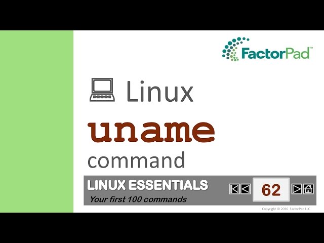 Linux uname command summary with examples