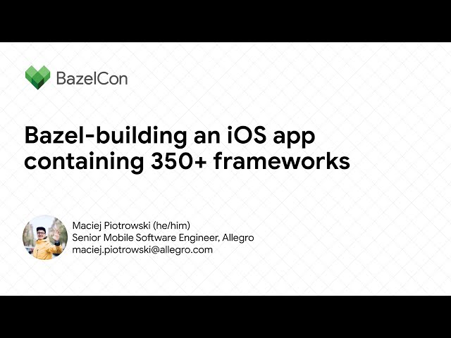 Bazel-building an iOS app containing 330+ frameworks
