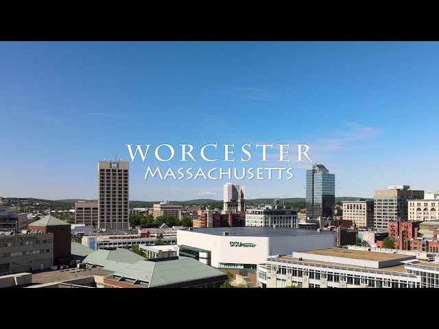 Worcester, Massachusetts - [4K] Drone Tour