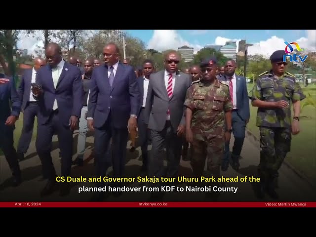 CS Duale and Governor Sakaja tour Uhuru Park ahead of official handover