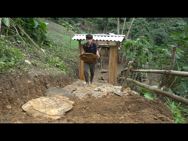 FULL VIDEO: 220 Days Build Life | Harvest cassava, Build a safe entrance for the farm
