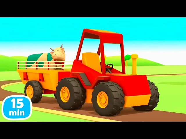 Lehrreicher Zeichentrick für Kinder Die Helfer Autos 3 Folgen am Stück.