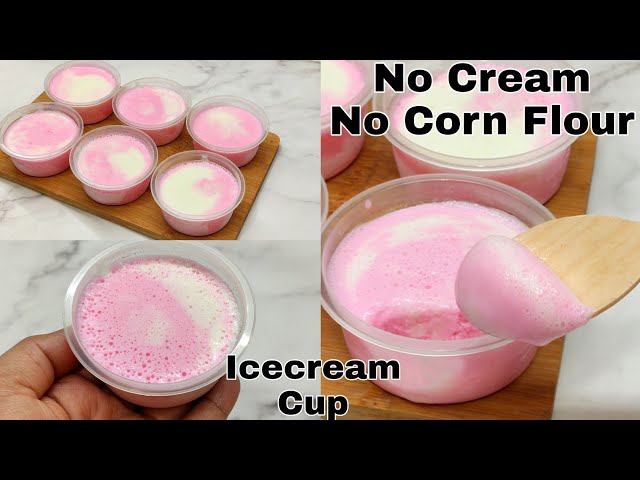 Vanilla Icecream Cups Market Style Without Cream,Corn Flour,Biscuit| वैनिला आईसक्रीम बनाए बाजार जैसे