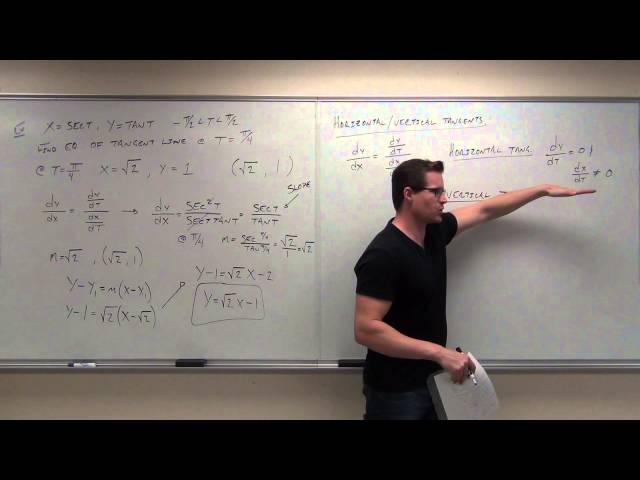 Calculus 2 Lecture 10.3:  Calculus of Parametric Equations