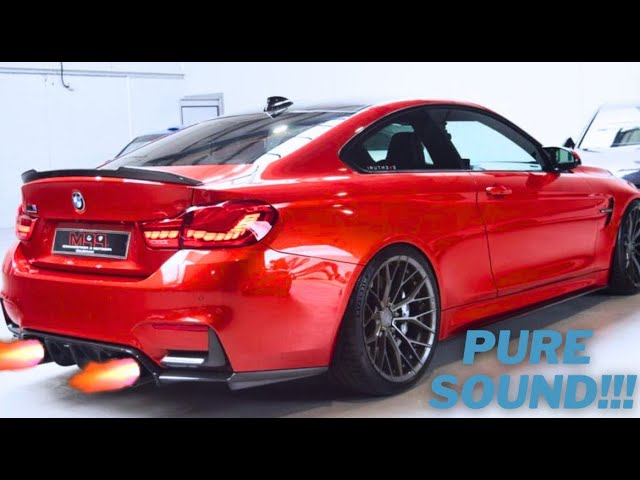 BMW M4 Competition Exhaust & Acceleration Sound (Stock + Akrapovic +Straight pipe)