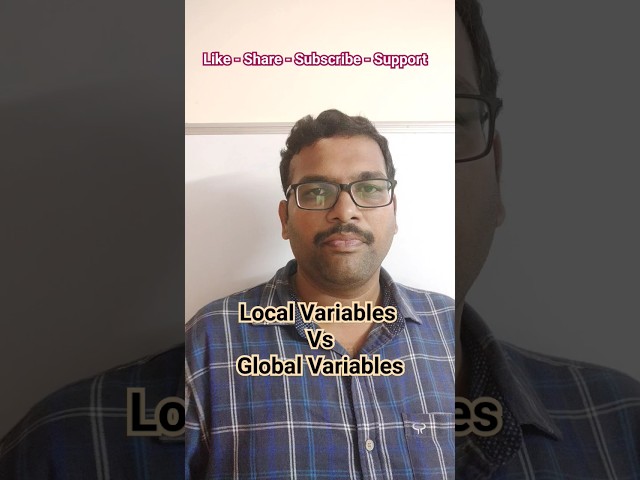 Local Variables Vs Global Variables in C Language #cprogramming
