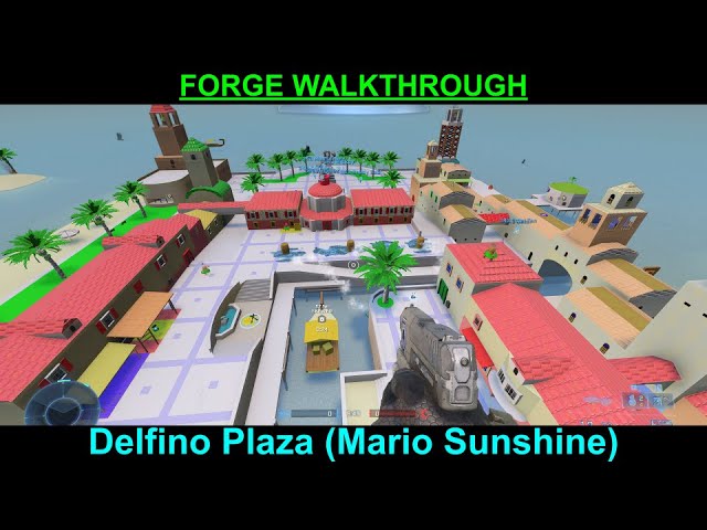 Delfino Plaza (Mario Sunshine) | Forge Walkthrough (HALO: INFINITE)