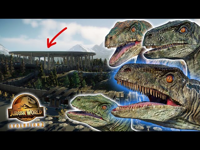 How to build a RAPTOR SQUAD PADDOCK | Jurassic World Evolution 2 | Exhibit tips #9