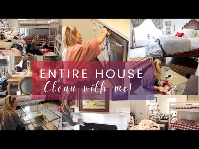 CLEAN WITH ME 2020 GIANT HOUSE DEEP CLEAN // HOW TO CLEAN UNDER XMAS DECOR // CLEANING MOTIVATION