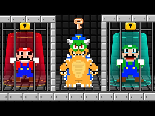 Super Mario Bros. But If Bowser Locks Mario and Luigi in The Circle Prison for 24 HOURS Challenge??