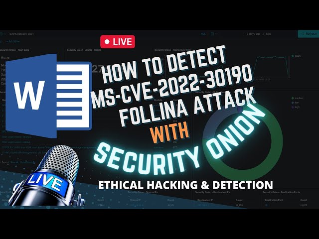 How To Detect CVE-2022-30190 : CVE 0-day MS Office RCE aka msdt follina Attacks with Security Onion