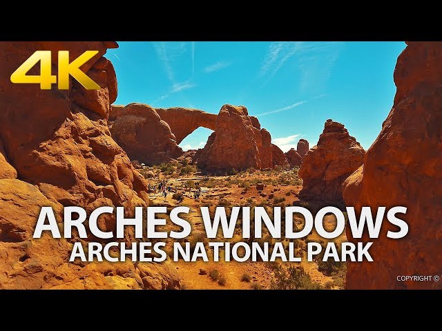 ARCHES NATIONAL PARK - Arches Windows Primitive Loop Trail, Utah, USA, Travel, 4K Ultra HD