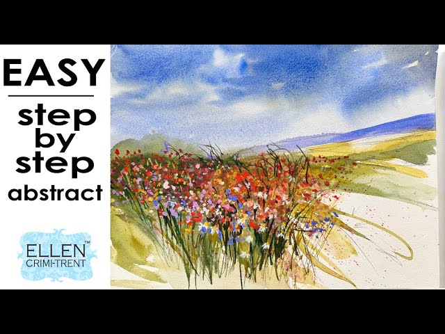 EASY Watercolor Abstract Landscape