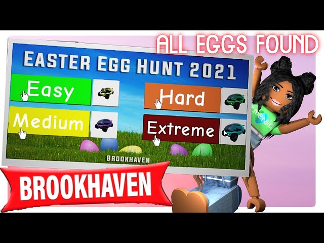 BROOKHAVEN 🏡RP EASTER EGG HUNT! (ALL EGGS) | Easy, Medium, Hard, and Extreme Mode! Part 1