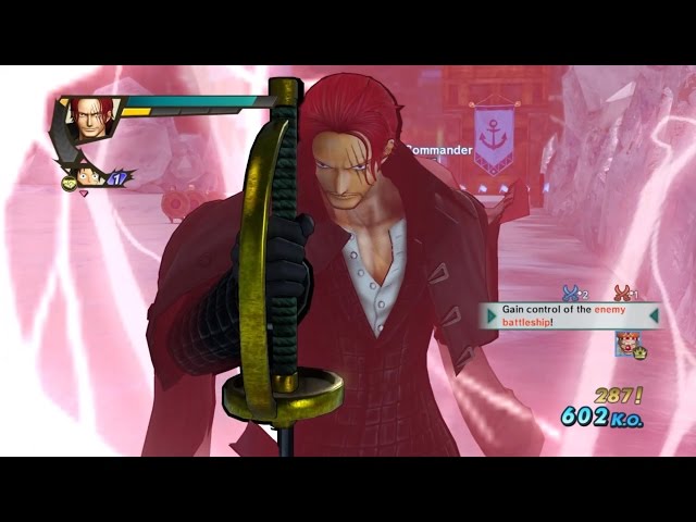 One Piece Pirate Warriors 3 Shanks Strong World Costume Level 100 Gameplay