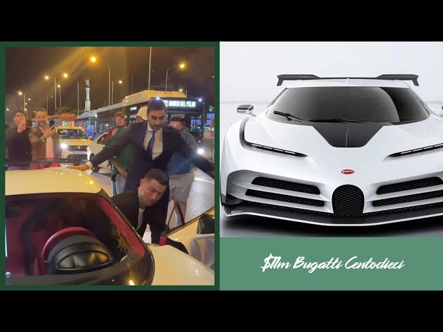 Cristiano Ronaldo Spotted Driving his $11 Million Bugatti Centodieci