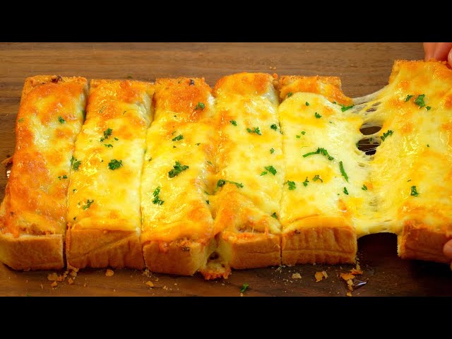 Easy and quick, Super crispy! Garlic Cheese Toast!