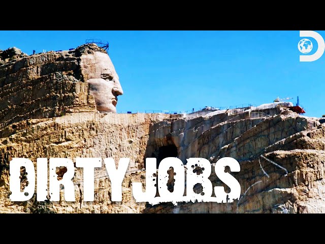 Mike Rowe Helps Carve the Crazy Horse Monument! | Dirty Jobs | Discovery