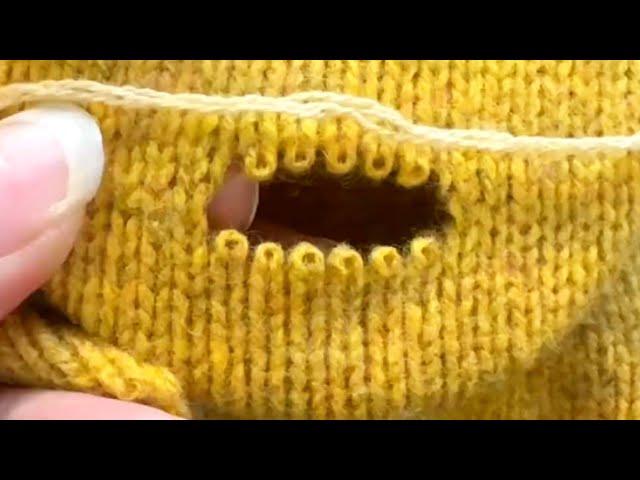 Simple Method to Repair Holes in Knitted Sweaters