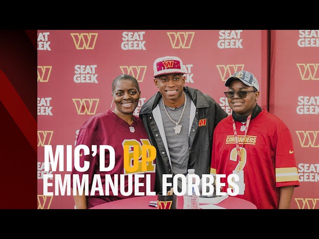 First 24 hours: Emmanuel Forbes mic'd up after getting drafted by the Washington Commanders