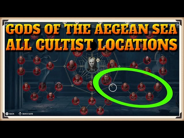 Assassin's Creed Odyssey All GODS OF THE AEGEAN SEA Cultist Locations - Cult Unmasked Trophy