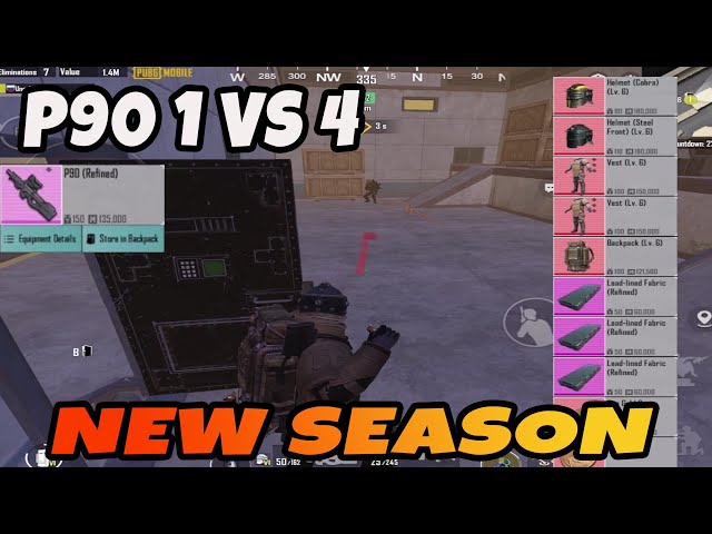 I PLAYED WITH P90 - I SHOT ALL ENEMIES WITH THE NEW GUN - PUBG METRO ROYALE CHAPTER 19