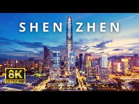 Shenzhen, China 🇨🇳 in 8K ULTRA HD 60FPS at night by Drone