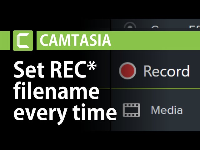 Change recording folder and filename in Camtasia every time | Camtasia Tutorial