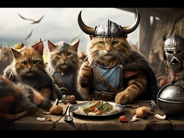 Cats Vikings AI. Valhalla Calling. Meowhalla calling