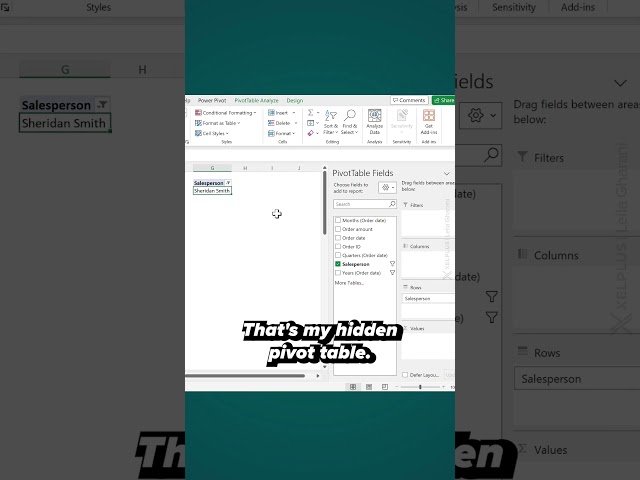 Cool Excel Trick 💡Use Slicer Buttons With a Hidden Pivot Table #shorts