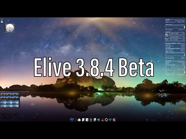 Elive 3.8.4 64bit Beta | Installation And Enlightenment Desktop Overview